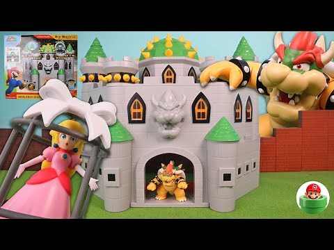 マリオのおもちゃ クッパ城を組み立ててみた！たくさんのギミックを攻略しピーチ姫を助け出そう！ SUPER MARIO TOYS