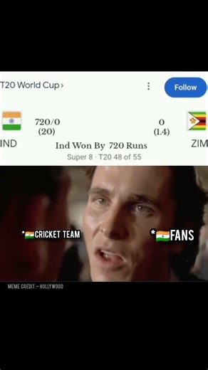 ICT Fans' Wildest Dream! 720 Runs vs Zimbabwe? 😱😂 #indvszim #t20worldcup2026 #super8 #teamindia