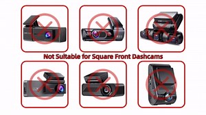 4Pcs Adhesive Sticky Pads for Front and Rear Dash Cam, Heat Resistant Round Mounting Tape for Dashcam Suction Cup Mount, Double Sided Sticker Replacement Attach to Windshield, Car Window/Glass