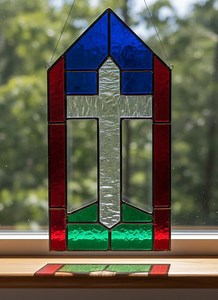 Geometric Cross Stained Glass Suncatcher Pattern, Modern Religious Decor (digital Download) - Etsy Canada