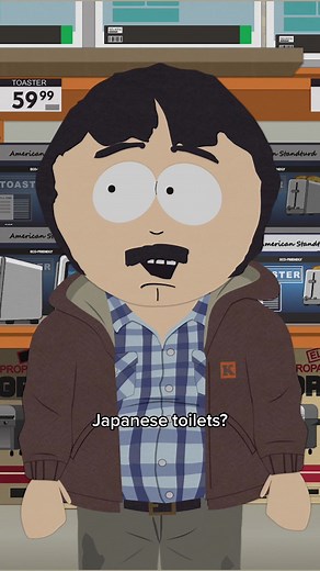 Randy heads to the hardware store to buy a new toilet in “Japanese Toilets” premiering Wednesday on Comedy Central. #southpark #randymarsh #toilettok #toilet #japanesetoilet