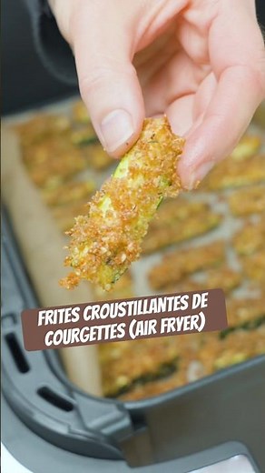 Frites croustillantes de courgettes au parmesan à l’air fryer