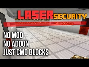 WORKING LASER SECURITY DOOR with command blocks in Minecraft PE