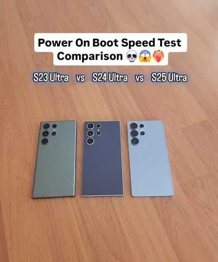 😱 Samsung S23 Ultra vs S24 Ultra vs S25 Ultra |💀 Power On Boot Speed Test Comparison⚡#shorts #viral