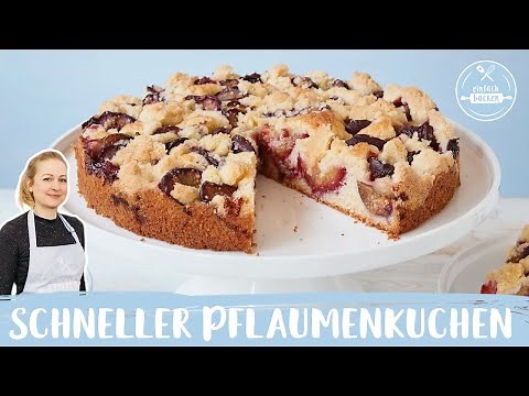 Schneller Pflaumenkuchen | Zwetschgenkuchen mit Streusel | in nur 20 Min. im Ofen 😋 I Einfach Backen