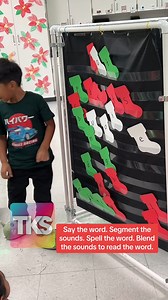 8.3K views · 41 reactions | Grab some foam shapes and write letters on them to make fun, festive letters! Students practice segmenting, spelling, decoding, and writing CVC words using the shapes! Simple and fun! Get more December ideas here: https://thekindergartensmorgasboard.com/2023/12/kindergarten-christmas-activities.html | Kindergarten Smorgasboard | Facebook