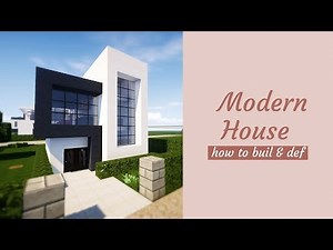 【Minecraft】 Super easy! How to make a modern house (architectural course)