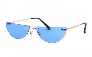 [Hot Item] Semicircle Moon Shape Candy Color Multicolor Futuristic Bold Metal Party Sunglasses