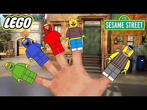 Finger Family LEGO Sesame Streets Elmo Bert And Ernie Nursery Rhyme Song for Children