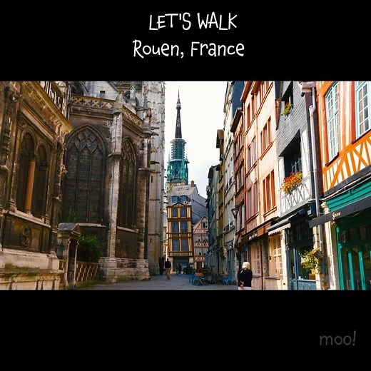ROUEN, France - A Medieval Gem 4K travel walk #travel