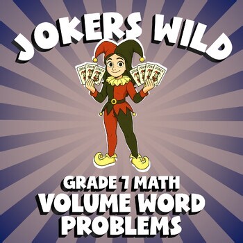 Volume Word Problems JOKERS WILD Math Game | No Prep Grade 7 Review