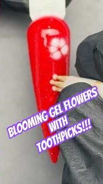 Blooming Gel Flowers w/ toothpicks nail art tutorial