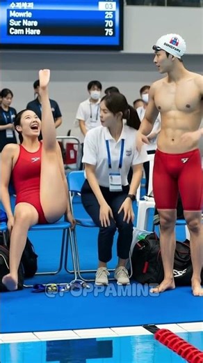 💖 스트레칭 응원? 남자 선수의 과한 리액션