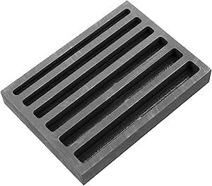 VILLCASE Graphite Ingot Mold Strip Shape Gold Silver Casting Graphite Crucible Ingot Casting Mold for Nonferrous Copper Metal Refining