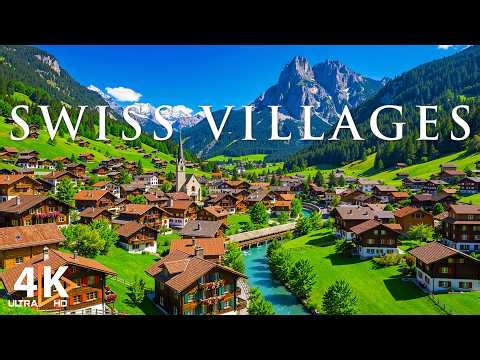 Swiss Villages 4K UHD 🇨🇭 Beautiful Alpine Villages in Switzerland – Peaceful Nature
