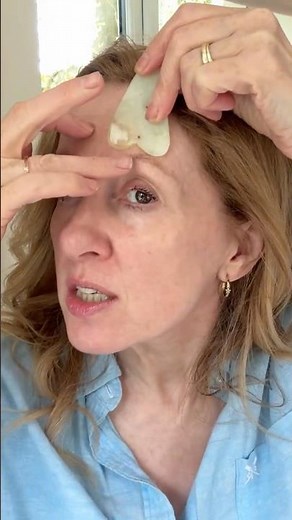 Lift Your Brows with Gua Sha (Fascia Fix) #thefascialiftmethod #guasha #browlift 🌿