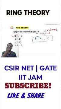 05 ring theory | unit elements of integer Z | what is unit elements of R ,Q and C