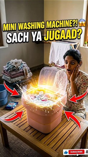 “Kapde dhona ab itna easy? Mini Washing Machine test!”