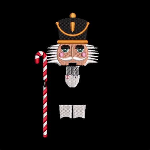 Nutcracker Soldier Embroidery Design, Christmas Toy Soldier, Nutcracker Soldier Holding Candy Cane, Xmas Toy Soldier - Etsy