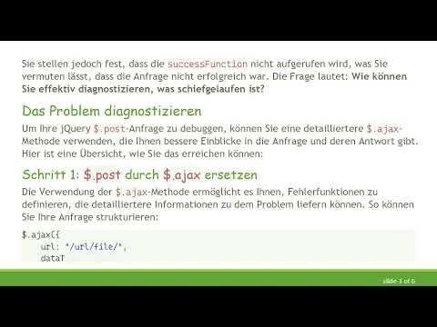 Fehlerbehebung bei jQuery ajax $.post-Fehlern