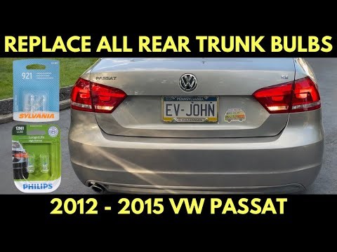 2012–2015 VW Passat Rear Trunk Bulb Replacement (Tail & Reverse Lights)
