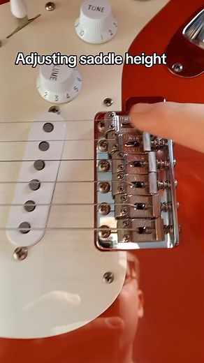 Adjusting Saddle Height on a Stratocaster Guitar