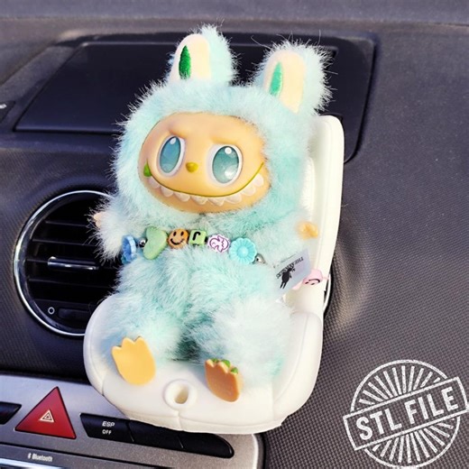 Labubu-autostoel - STL digitaal bestand voor 3D-printen, printbaar speelgoedmodelontwerp - Etsy Nederland