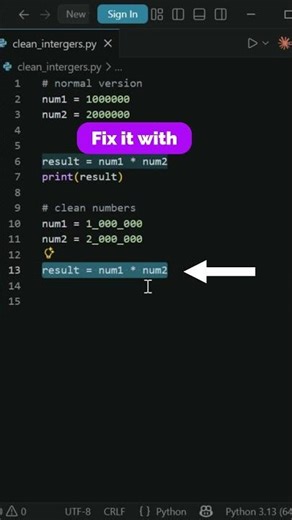 Stop Writing Numbers Like This in Python ❌