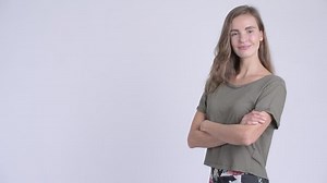 Profile View Happy Young Beautiful Woman Stock Footage Video (100% Royalty-free) 1025253611 | Shutterstock