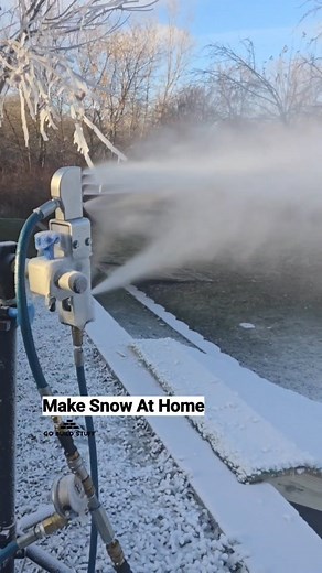 M Sam Irwin on Instagram: "when you can't wait for the snow make your own snow @backyard_snowstorm #snow #snowmachine #sledding #backyard"