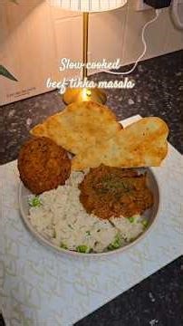 Slow cooked beef tikka masala