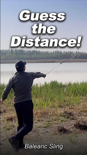 Handmade Sling: Is this range for real?#slingshot #handmade #archery #primitivetechnology