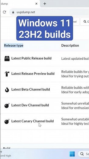Windows 11 builds (UUP dump)
