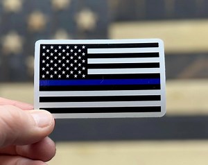 Blue Line American Flag Sticker. American Hero Sticker. Police Officer Sticker. Laptop Sticker, Phone Case Sticker, Water Bottle Sticker. - Etsy