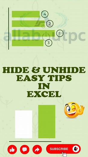 Hide & Unhide Excel Column 🔥 Pro Trick #excel #microsoft #shorts