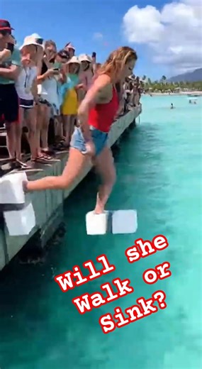She Just Walked on Water… Crowd LOST IT 😱 #shorts #viral #trending
