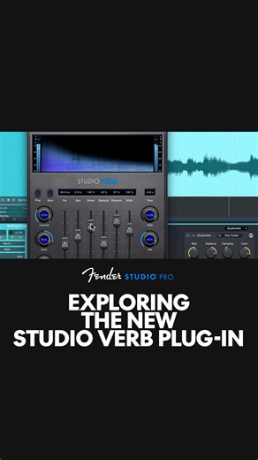 Flat mix? Here's how to instantly add dimension. The new Studio Verb in Fender Studio Pro 8 lets you shape everything from tight rooms to cinematic atmospheres — in seconds.⁠ ⁠ Dive deeper in the full video. 🔗 in bio. #fenderstudiopro #studioone #audioproduction #musicproduction #recording