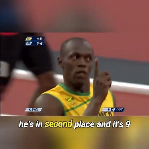 Usain Bolt's Casual 100m Semi Final Victory at London 2012 credit:- Olympics