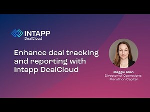 Enhance deal tracking and reporting with Intapp DealCloud