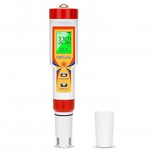 Pool Water Tester 5 in 1 Digital Salt and pH Tester for Saltwater Pool Hot Tub Spas Multi-Functional Salt pH TDS EC Meter for Swimming Pool Aquarium Hydroponics