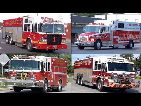 Rescues & Rescue Pumpers/Squads - Fire Trucks Responding Compilation