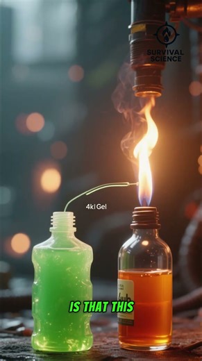 👉 How to Make Instant Fire Gel with Cornstarch and Alcohol | Survival Science #shorts