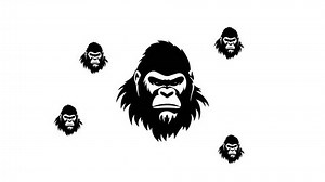 Zoom Out Animation Gorilla Head Symbol Stock Footage Video (100% Royalty-free) 3401122491 | Shutterstock