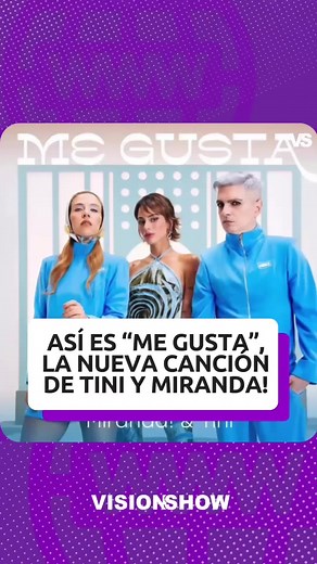 VISIONSHOW on Instagram: "📢 Este adelanto del nuevo álbum Hotel Miranda! junta al icónico dúo pop con una de las artistas más populares del país. “Me Gusta” sale este 6 de mayo y promete ser un hit con todo el ritmo y la energía que los fans esperan. #miranda #tini #visionshow"