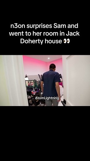 n3on surprises Sam in Jack Doherty's house