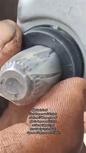 How to Install a Kick-Start Shaft Seal Without Scratches #MotorcycleRepair #MechanicTips