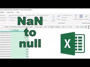 How to change NaN into null in Power Query