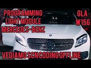 Mercedes GLA light module programming | online and offline coding | Autosource