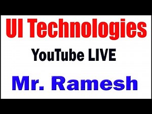 UI Technologies tutorials by Mr. Ramesh Sir