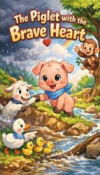 The Piglet with the Brave Heart | Children's Moral Story | Bedtime Stories